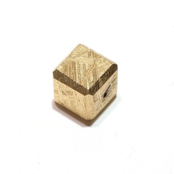 画像4: バラ石 ギベオン<ナミビア産> ゴールド 正方形 約10mm 穴あき 一粒売り 宇宙のパワー 隕石 パワーストーン 天然石 品番:16622 (4)