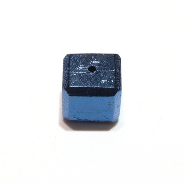 画像3: バラ石 ギベオン<ナミビア産> ブルー 正方形 約10mm 穴あき 一粒売り 宇宙のパワー 隕石 パワーストーン 天然石 品番:16624 (3)