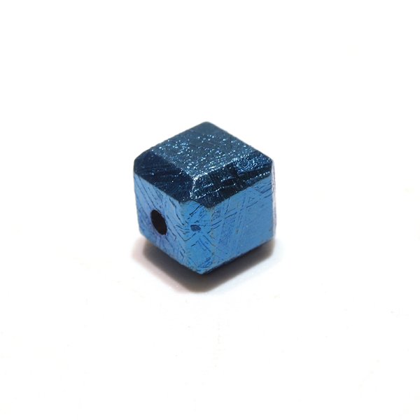 画像4: バラ石 ギベオン<ナミビア産> ブルー 正方形 約6mm 穴あき 一粒売り 宇宙のパワー 隕石 パワーストーン 天然石 品番:16617 (4)