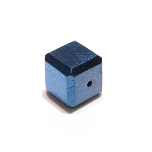 画像4: バラ石 ギベオン<ナミビア産> ブルー 正方形 約10mm 穴あき 一粒売り 宇宙のパワー 隕石 パワーストーン 天然石 品番:16624 (4)