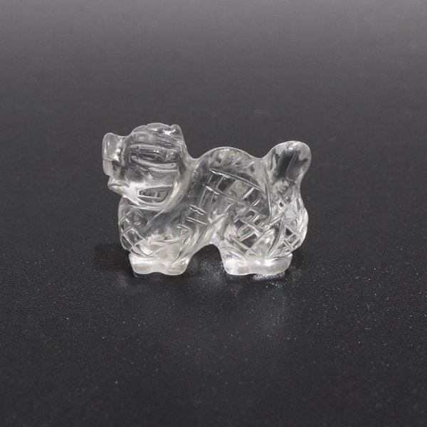 画像3: 置物 彫り物 水晶 約19×12mm 龍 風水 運気 金運 財運 パワーストーン 品番:16626 (3)