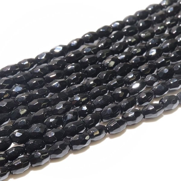 画像3: 【現品限り】連　オニキス　ライスカット　約6×4　成功　目標達成　魔除け　厄除け　潜在能力　天然石　品番：16636 (3)