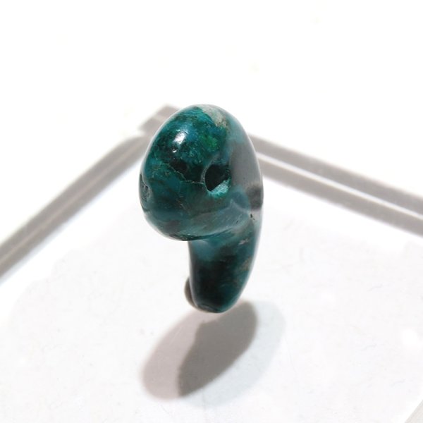 画像3: 【現品限り】勾玉 クリソコラ 約20mm ブラジル産 穴あき 日本製 繁栄 幸運 癒し 知性 パワーストーン 天然石 品番:16642 (3)
