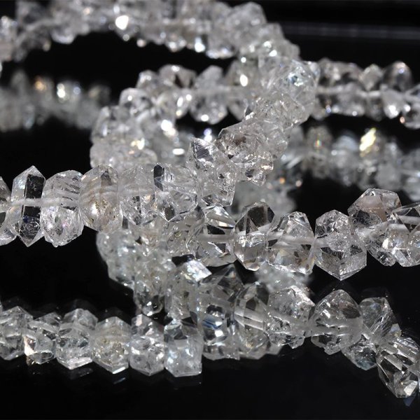 画像3: ブレス ダイヤモンドクォーツ<パキスタン産> 不定形 約5〜8mm 光沢 夢 実現 ジュエリー パワーストーン 天然石 品番:16696 (3)