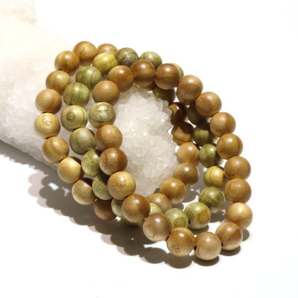 画像3: 【パワーズウッド】ブレス　檗（きはだ）＜日本＞　丸　約10mm　健康　神によって常に護られる　品番：16700 (3)