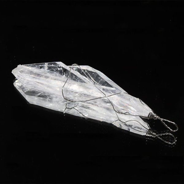 画像3: ペンダントトップ　ファーデンクォーツ原石　パキスタン産　ステンレス　再生　縁結び　クリスタル　パワーストーン　天然石　品番：16745 (3)