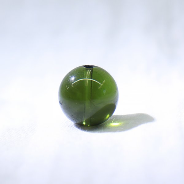 画像2: 【現品限り】バラ石 モルダバイト<チェコ産> 約11mm 約1.63g 証明書付き 才能 能力 魔除け 厄除け パワーストーン 天然石 ※社内在庫 品番:16759 (2)