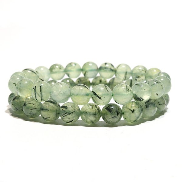 画像3: ブレス　エピドートインプレナイト＜オーストラリア産＞　丸　約9.5mm　浄化　成長　パワーストーン　天然石　品番：16756 (3)