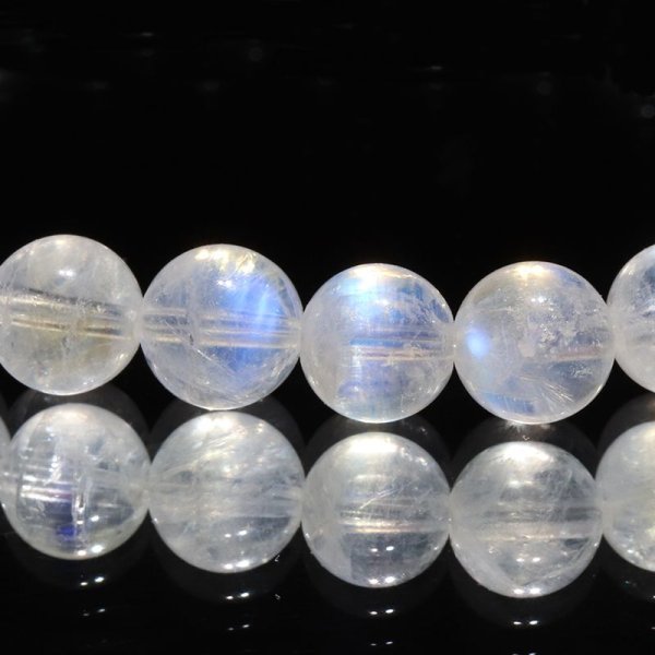 画像4: ブレス　ムーンストーン＜インド産＞　丸　約6.5mm　人間の情緒　社交性　喜び　パワーストーン　天然石　品番：16779 (4)