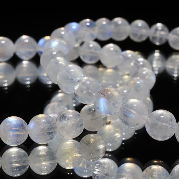 画像5: ブレス　ムーンストーン＜インド産＞　丸　約6.5mm　人間の情緒　社交性　喜び　パワーストーン　天然石　品番：16779 (5)