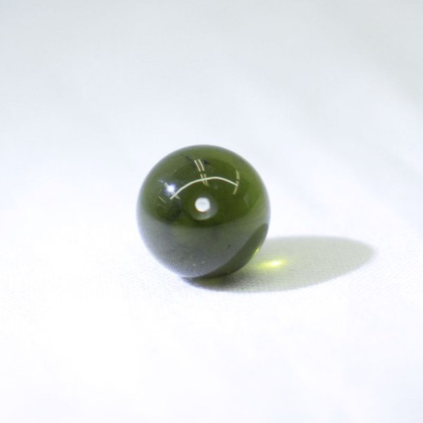 画像4: 【現品限り】バラ石 モルダバイト<チェコ産> 約11mm 約1.71g 証明書付き 才能 能力 魔除け 厄除け パワーストーン 天然石 ※社内在庫 品番:16775 (4)
