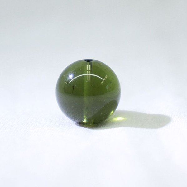 画像2: 【現品限り】バラ石 モルダバイト<チェコ産> 約11mm 約1.73g 証明書付き 才能 能力 魔除け 厄除け パワーストーン 天然石 ※社内在庫 品番:16787 (2)