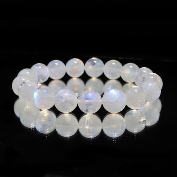 画像4: ブレス　ムーンストーン＜インド産＞　丸　約12mm　人間の情緒　社交性　喜び　パワーストーン　天然石　品番：16785 (4)