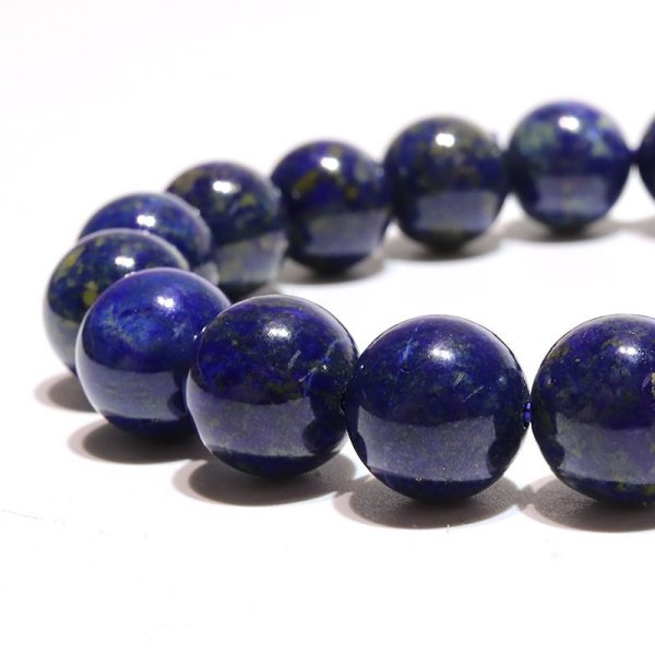 画像2: ブレス　ラピスラズリ＜アフガニスタン産＞　丸　約11.5mm　邪気を払う　判断力　直感力を高め　パワーストーン　天然石　※ポイント対象外　品番：16810 (2)