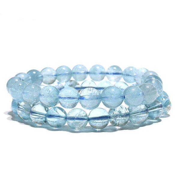 画像5: ブレス　ブルートパーズ＜ブラジル産＞　丸　約9.5mm　仕事運　成長　ヒーリング　パワーストーン　天然石　品番：16801 (5)