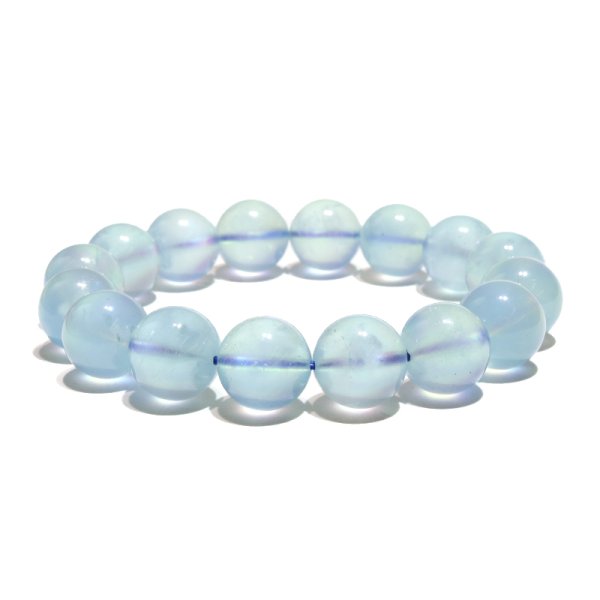 画像3: ブレス　アクアマリン＜ブラジル産＞　丸　約14mm　生命　幸福　富　パワーストーン　天然石　品番：16912 (3)
