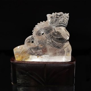 置物 水晶 六角柱 ブラジル産 台付き 浄化 クォーツ