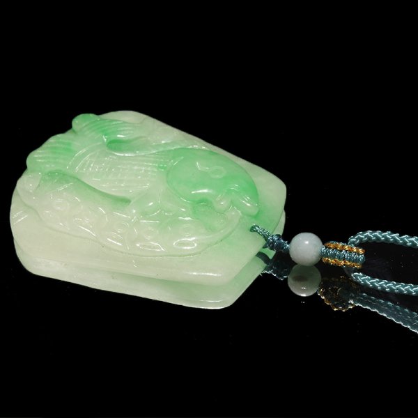 画像3: ネックレス 天然翡翠 登龍門 ミャンマー産 ヒスイ 人生 成功 守護 パワーストーン 天然石 品番:17030 (3)