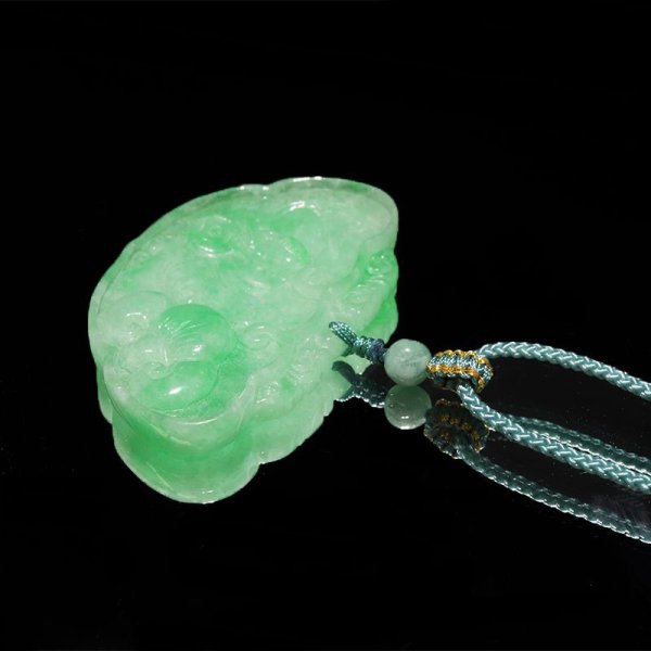 画像3: ネックレス 天然翡翠 如意 ミャンマー産 ヒスイ 人生 成功 守護 パワーストーン 天然石 品番:17033 (3)