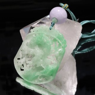 ネックレス 天然翡翠 登龍門 ミャンマー産 ヒスイ 人生 成功