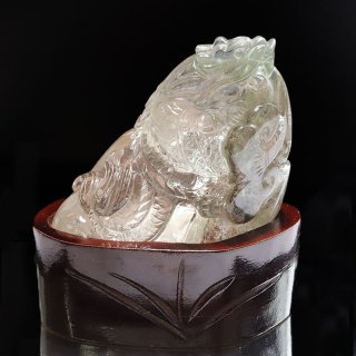 天然石 ガーデンクォーツ 龍 置物445g 天然石 ガーデンクォーツ 龍 置物445g