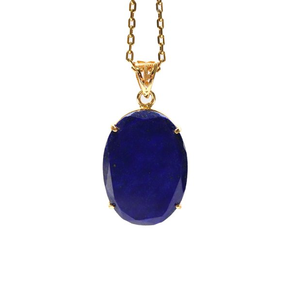 画像4: 【自社製アクセサリー10点以上でクーポン使用後30％OFF対象商品（クーポン番号：AC30）】ペンダントトップ　ラピスラズリ　オーバル　約25×17mm　アフガニスタン産　silver925　ゴールド　ケース付き　邪気を払う　判断力　直感力を高める　パワーストーン　天然石　※ポイント対象外　品番：17078 (4)
