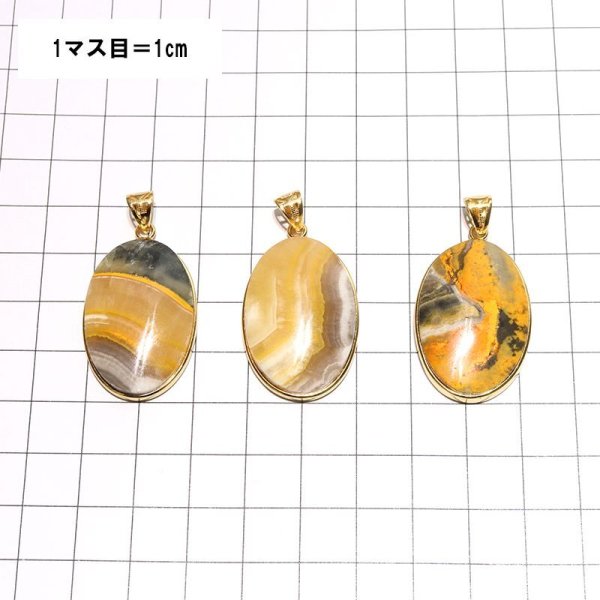 画像5: 【自社製アクセサリー10点以上でクーポン使用後30%OFF対象商品(クーポン番号:AC30)】ペンダントトップ バンブルビージャスパー オーバルカット 約30×20mm インドネシア産 silver925 ゴールド ケース付き 洞察力 自信 パワーストーン 天然石 ※ポイント対象外 品番:17085 (5)