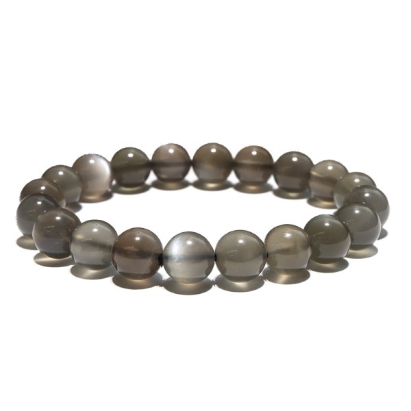 画像3: ブレス　グレームーンストーン＜スリランカ産＞　丸　約9.5mm　人間の情緒　社交性　喜び　パワーストーン　天然石　品番：17131 (3)