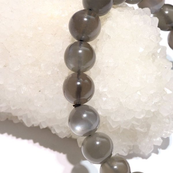 画像4: ブレス　グレームーンストーン＜スリランカ産＞　丸　約9.5mm　人間の情緒　社交性　喜び　パワーストーン　天然石　品番：17131 (4)