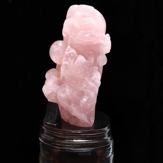 翡翠　ローズクォーツ 水晶 中国　置物 1,400g 天然石　小鳥　柘榴 翡翠 ローズクォーツ 水晶 中国 置物 1,400g 天然石 小鳥 柘榴 置物