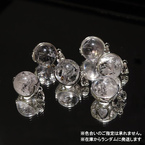 画像4: ペンダントトップ　水入りエレスチャルクォーツ　約14ｍｍ　パキスタン産　silver925　シルバー　浄化　クォーツ　パワーストーン　天然石　品番：17190 (4)