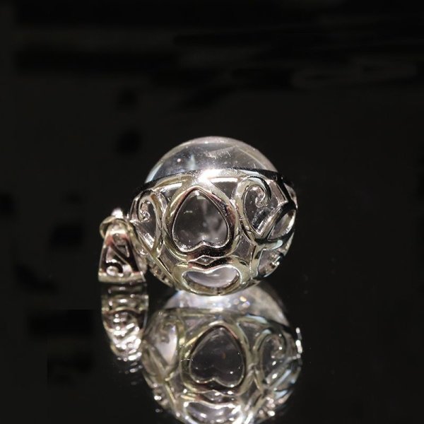 画像3: ペンダントトップ　水入りエレスチャルクォーツ　約14ｍｍ　パキスタン産　silver925　シルバー　浄化　クォーツ　パワーストーン　天然石　品番：17190 (3)