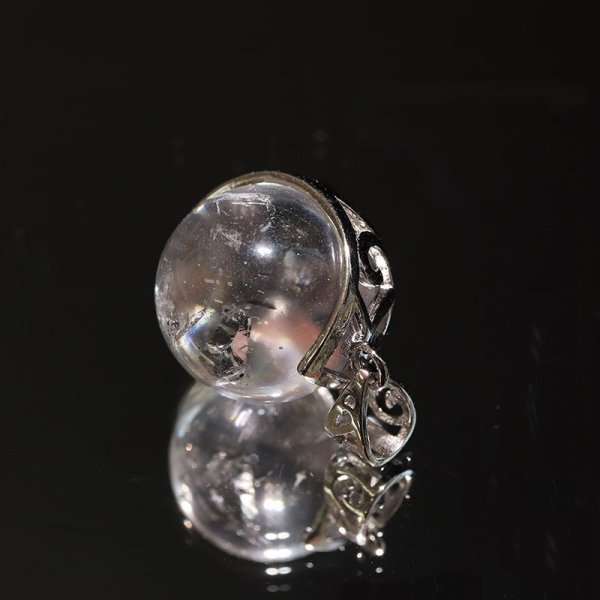 画像2: ペンダントトップ　水入りエレスチャルクォーツ　約14ｍｍ　パキスタン産　silver925　シルバー　浄化　クォーツ　パワーストーン　天然石　品番：17190 (2)