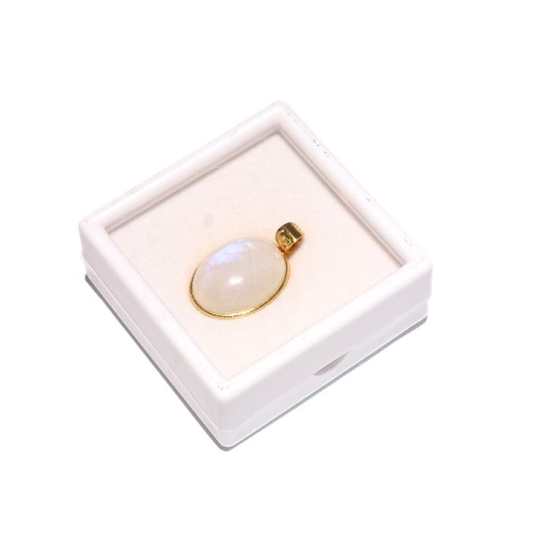 画像4: 【自社製アクセサリー10点以上でクーポン使用後30％OFF対象商品（クーポン番号：AC30）】ペンダントトップ　ロイヤルブルームーンストーン　オーバルカット　スリランカ産　silver925　ゴールド　ケース付き　日本製　人間の情緒　社交性　喜び　パワーストーン　天然石　品番：17214 (4)