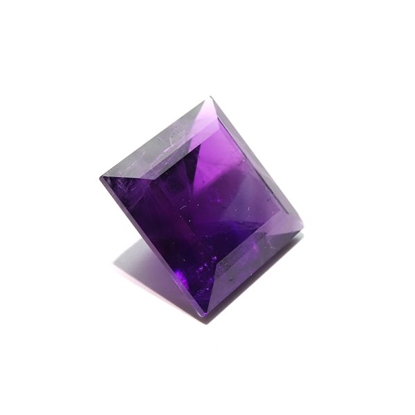 画像2: ルース ウルグアイアメジスト スクエアカット 約20mm 約31ct ウルグアイ産 ケース付き 2月誕生石 愛 守護石 癒し 浄化 パワーストーン 天然石 品番:17256 (2)