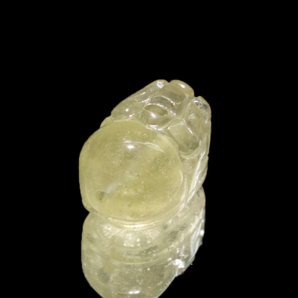 画像3: パーツ リビアングラス ヒキュウ エジプト産 貫通穴 貔貅 ポジティブ 直感力 ヒーリング パワーストーン 天然石 品番:17291 (3)