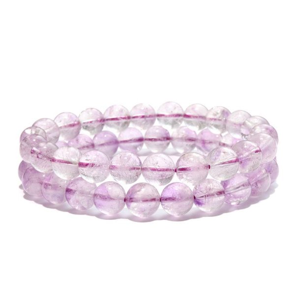 画像3: ブレス　アメジストエレスチャル＜ブラジル産＞　丸　約9mm　2月誕生石　愛　守護石　癒し　浄化　パワーストーン　天然石　品番：17283 (3)