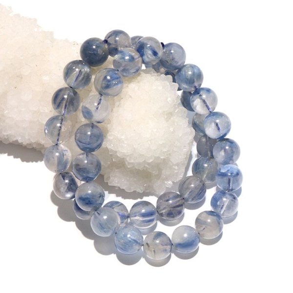 画像5: ブレス　カイヤナイトインクォーツ＜ブラジル産＞　丸　約11.5mm　コミュニケーション　自己表現　探求心　パワーストーン　天然石　品番：17318 (5)