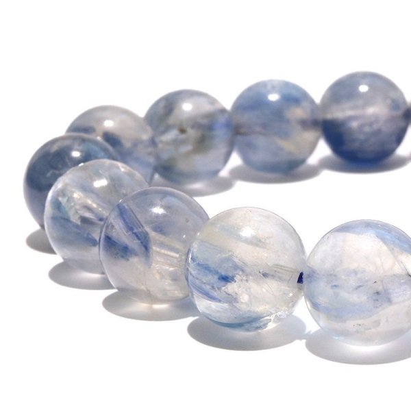 画像2: ブレス　カイヤナイトインクォーツ＜ブラジル産＞　丸　約11.5mm　コミュニケーション　自己表現　探求心　パワーストーン　天然石　品番：17318 (2)