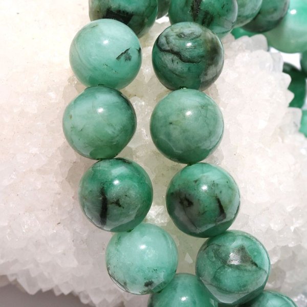 画像4: ブレス　エメラルド＜ブラジル産＞　丸　約10.5mm　幸運　愛　希望　パワーストーン　天然石　品番：17336 (4)