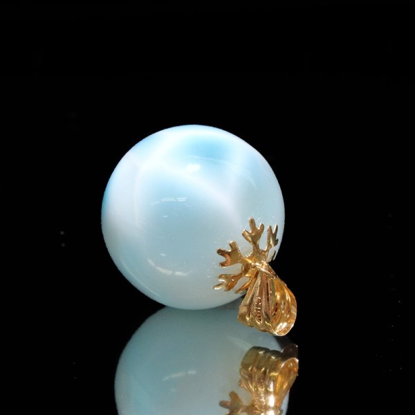 画像3: ペンダントトップ　ラリマー　ドミニカ共和国産　K18　ゴールド　不安をやわらげる　浄化　パワーストーン　天然石　品番：17342 (3)