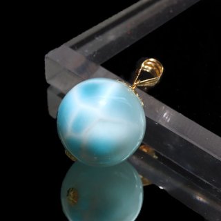一粒売り ラリマー ハート型 穴あり 約13.1ct ドミニカ共和国産