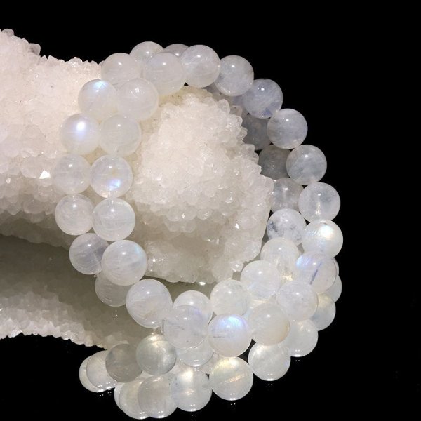 画像5: ブレス　ムーンストーン＜インド産＞　丸　約10.5mm　人間の情緒　社交性　喜び　パワーストーン　天然石　品番：17356 (5)