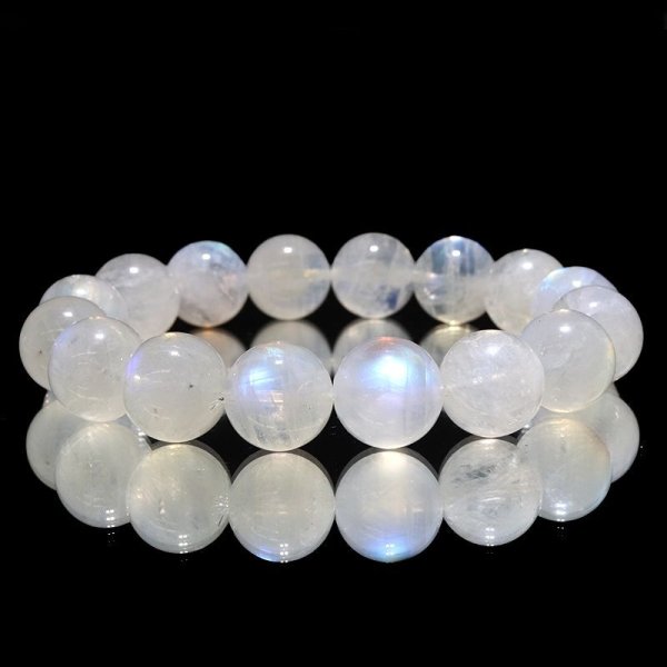 画像3: ブレス　ムーンストーン＜インド産＞　丸　約13.5mm　人間の情緒　社交性　喜び　パワーストーン　天然石　品番：17360 (3)
