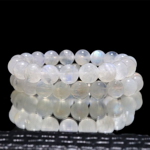 画像3: ブレス　ムーンストーン＜インド産＞　丸　約10.5mm　人間の情緒　社交性　喜び　パワーストーン　天然石　品番：17356 (3)