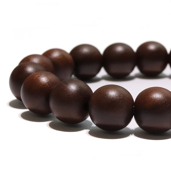 画像2: 【パワーズウッド】ブレス　神代桂＜日本＞　丸　約10mm　健康　神によって常に護られる　品番：17371 (2)