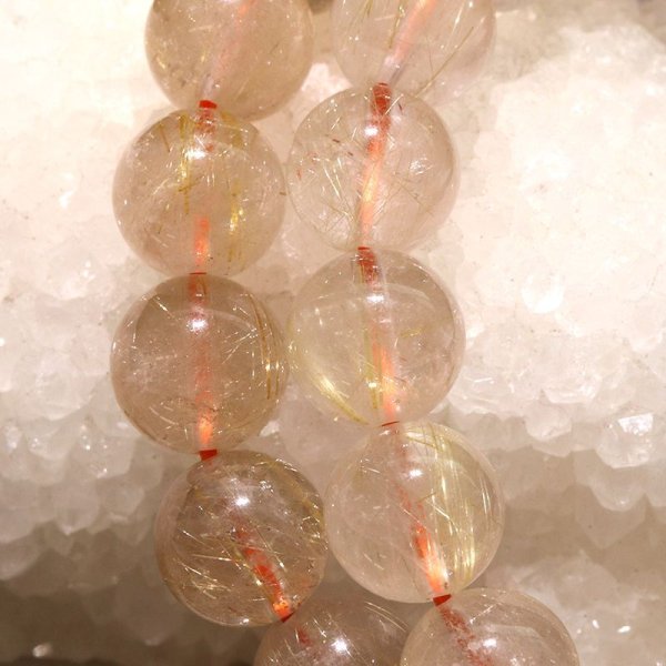 画像4: ブレス　ルチルクォーツ＜ブラジル産＞　丸　約10mm　金運　財運　ギャンブル運　パワーストーン　天然石　品番：17430 (4)