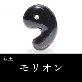 【購入不可】【m.aki】 天然 黒水晶 モリオン ダイヤモンドカット モリオン(黒水晶)勾玉【Mサイズ】MOMGT-002｜魔除け効果の