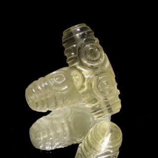 天珠 リビアングラス 龍眼 約26.0〜27.5×11.5〜12mm ポジティブ 直感力