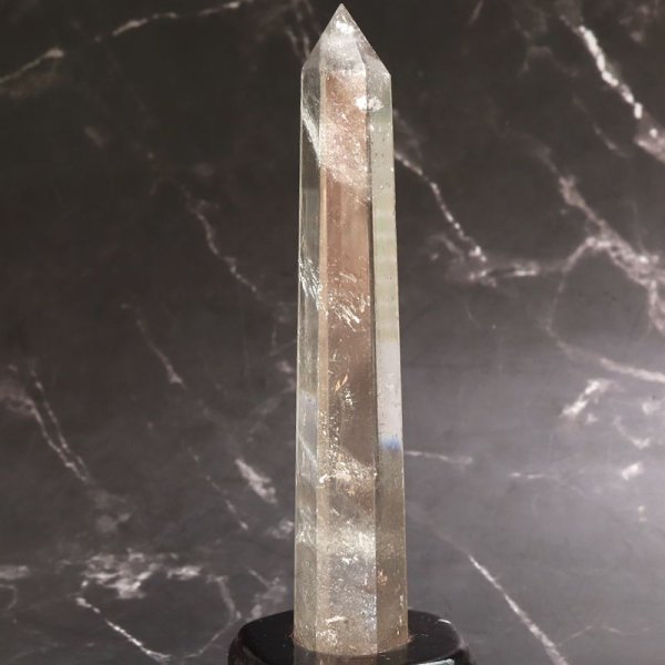 画像4: 置物 水晶 六角柱 ブラジル産 台付き 浄化 クォーツ パワーストーン 天然石  品番:17450 (4)